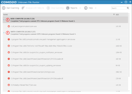 Comodo Unknown File Hunter