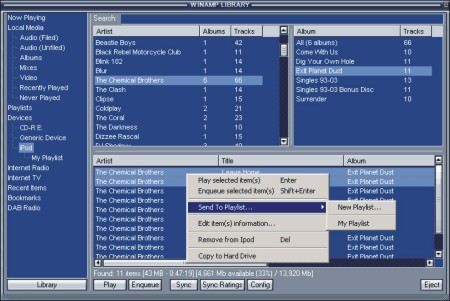 iPod Support Winamp Plugin