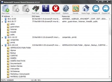 Network / IP Scanner Shared Resources