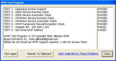 UPnP Test Program
