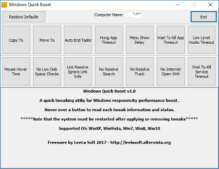 Windows Quick Boost