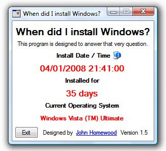 WinInstallDate