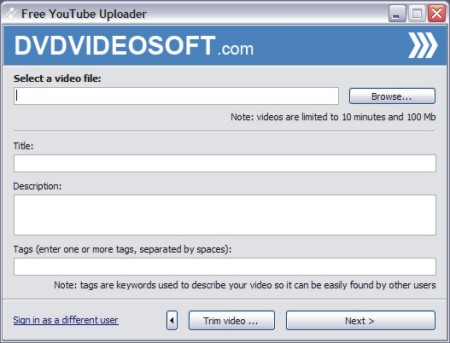 Free YouTube Uploader